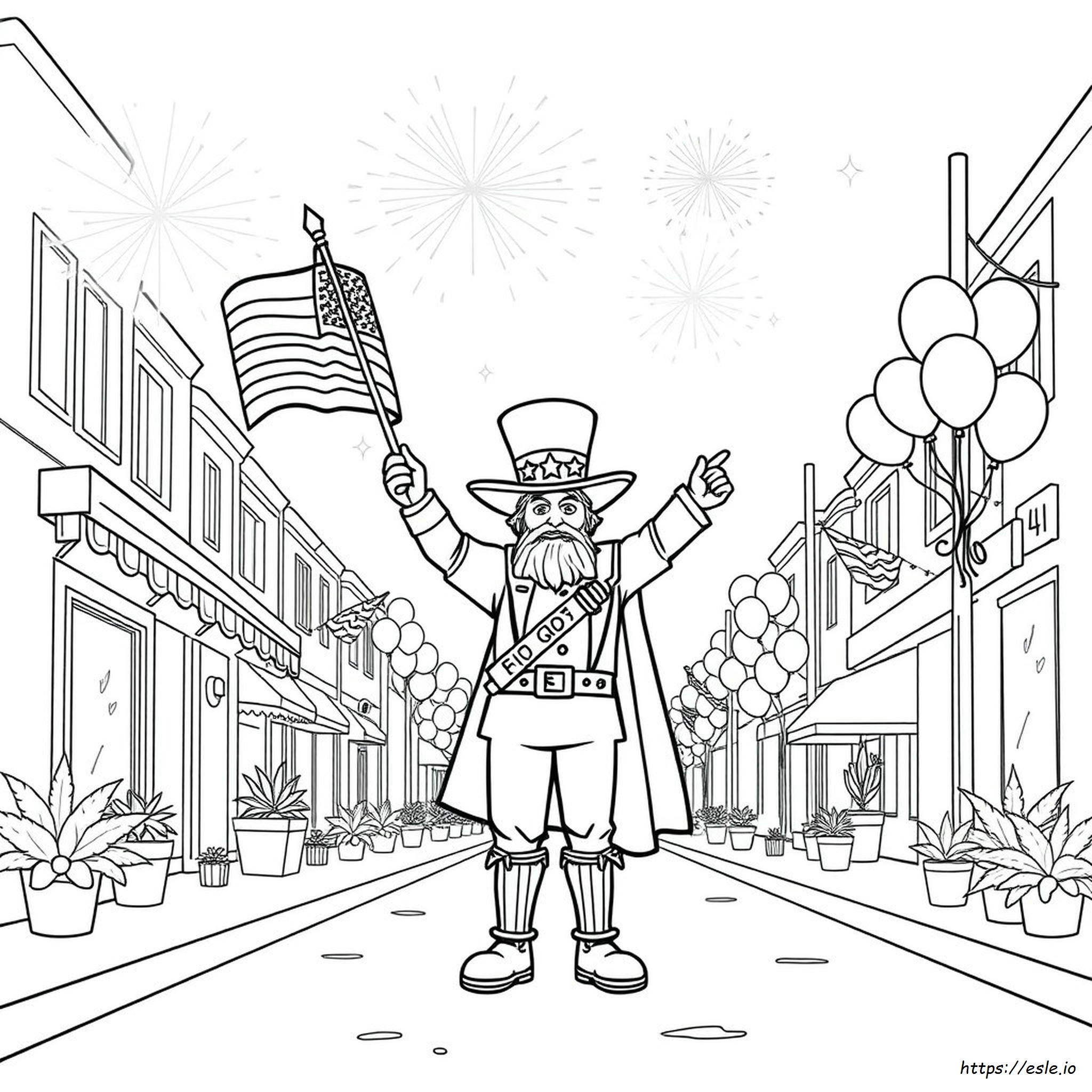 God Bless America Fourth Of July Coloring Pages