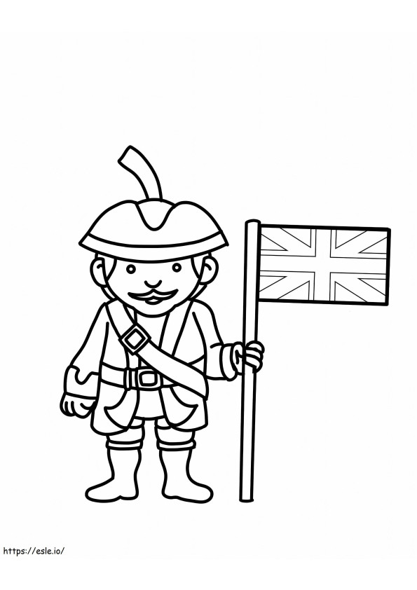 Coloriage Soldat britannique à imprimer dessin