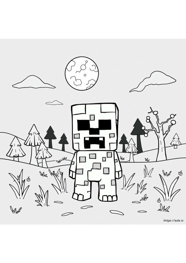 Lindo Creeper Para Colorear