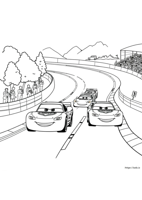 Gambar Mewarnai Disney Cars
