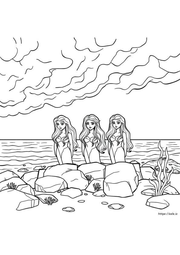 Coloriage Tête De Sirène