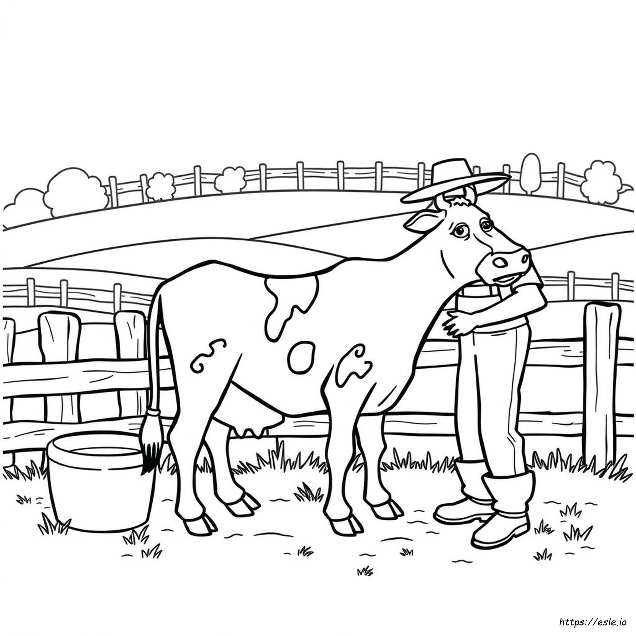 Milking Cow Coloring Pages