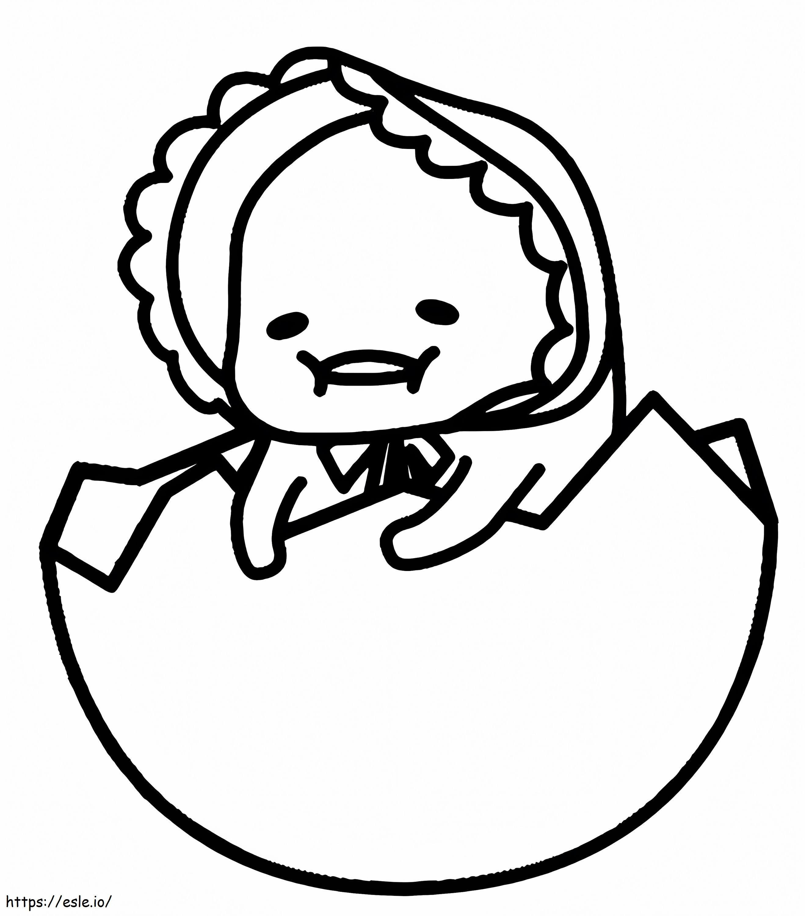 Baby Gudetama coloring page