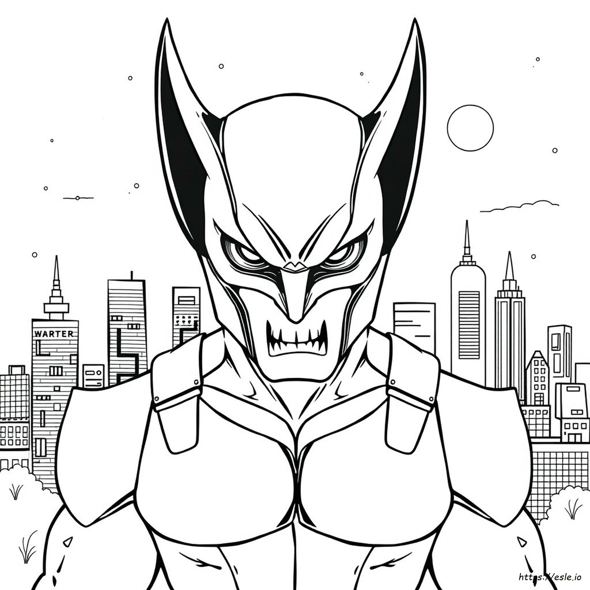Wolverine Mask Coloring Page