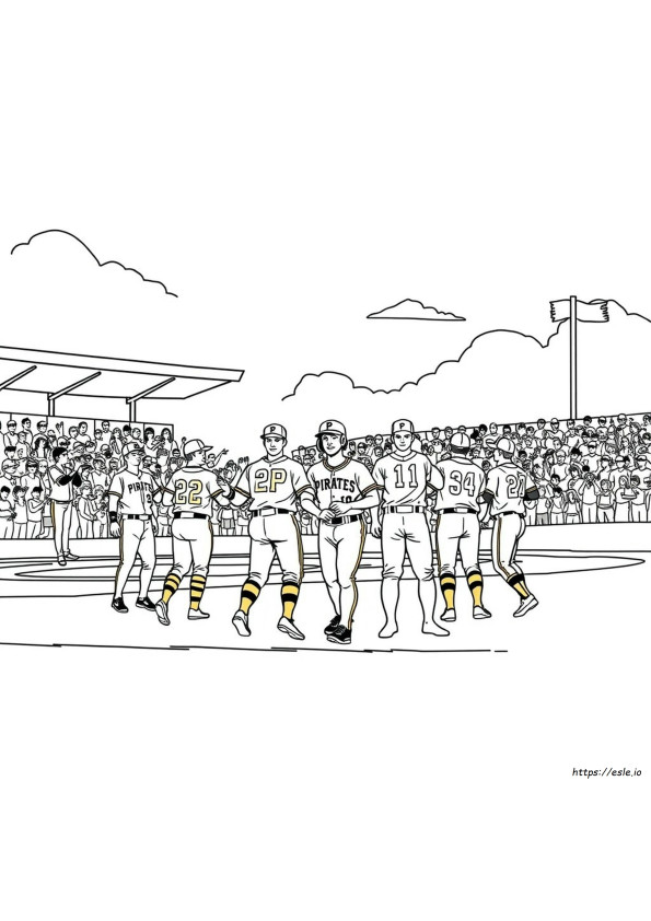 Pittsburgh Pirates Baseball Gambar Mewarnai
