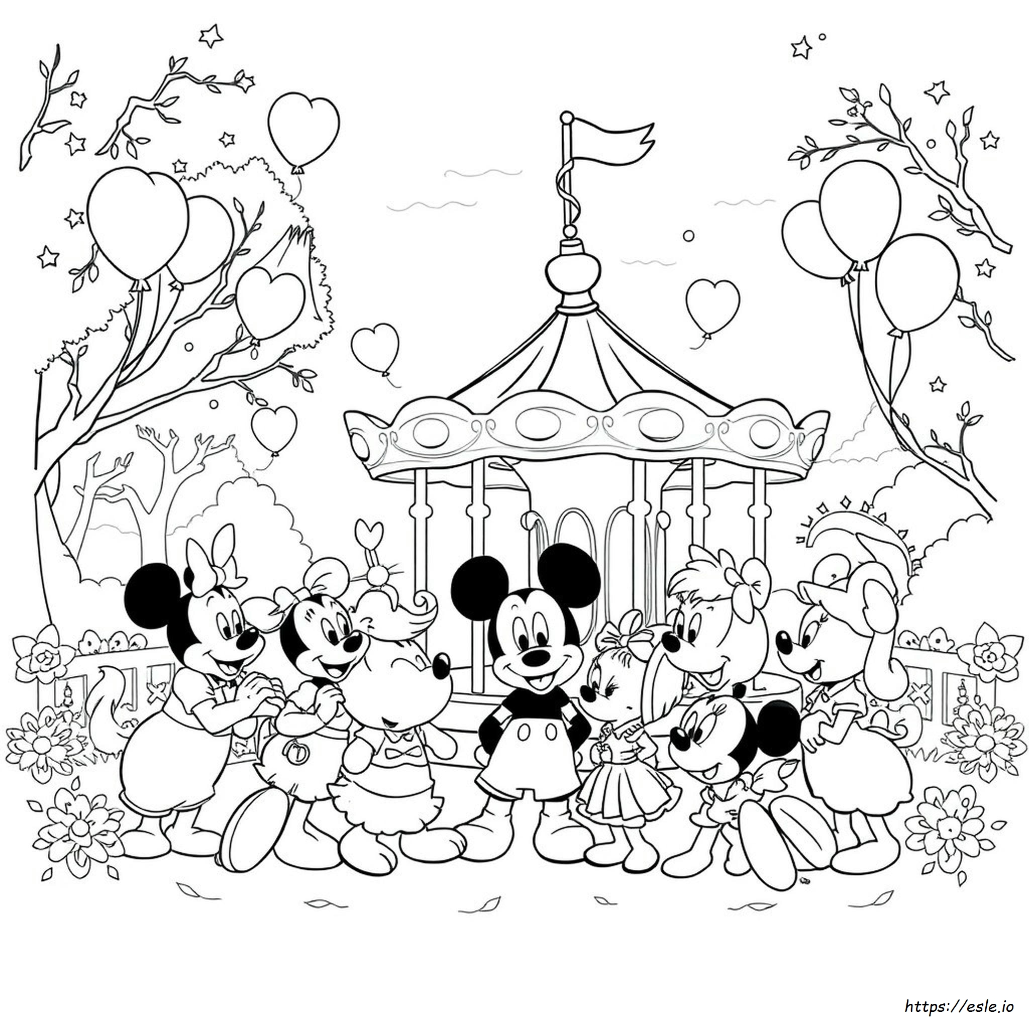 ディズニーキャラクター 塗り絵