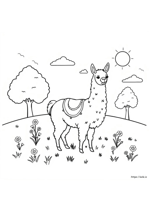 Lhama Para Colorir Grátis
