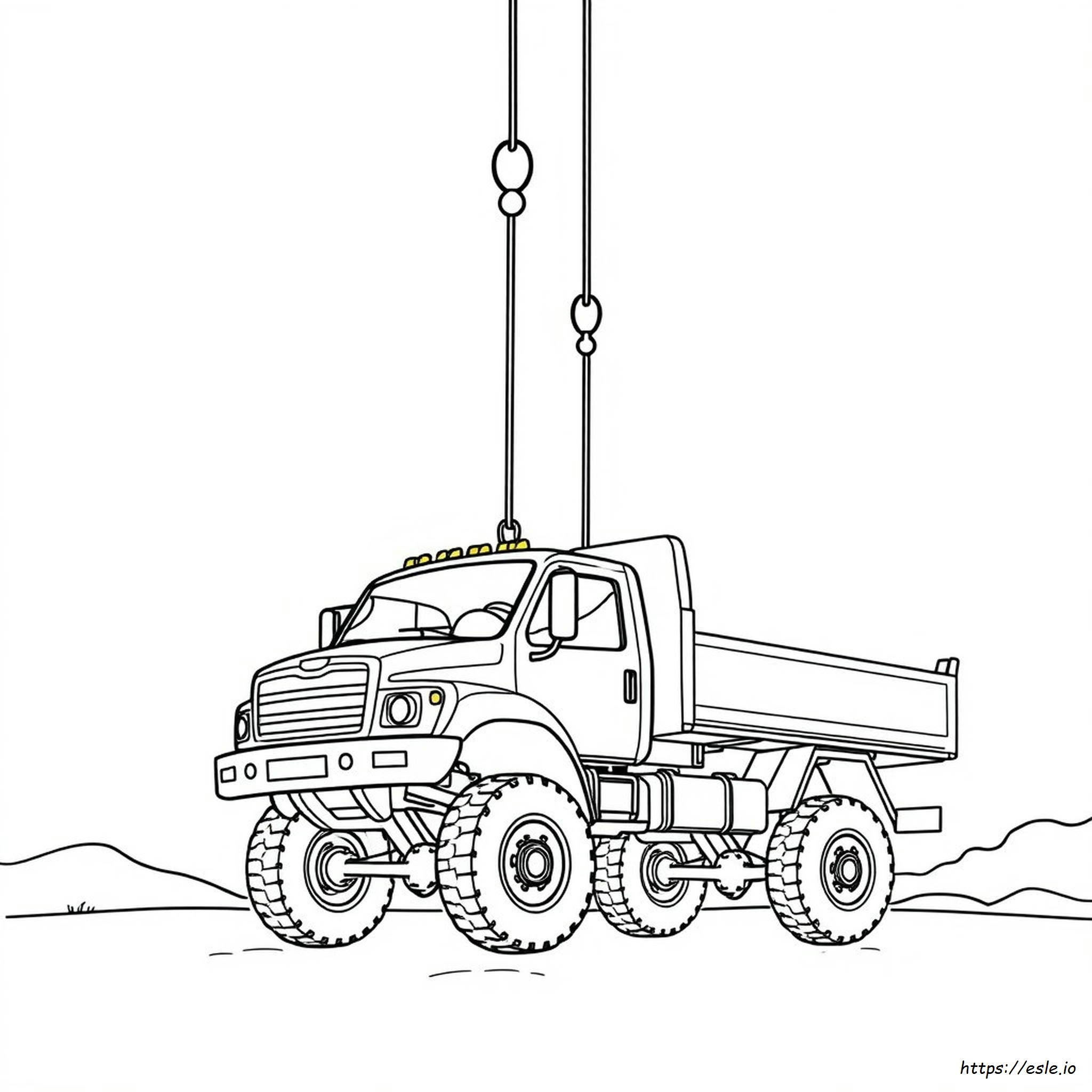 Camion Rialzato Da Colorare