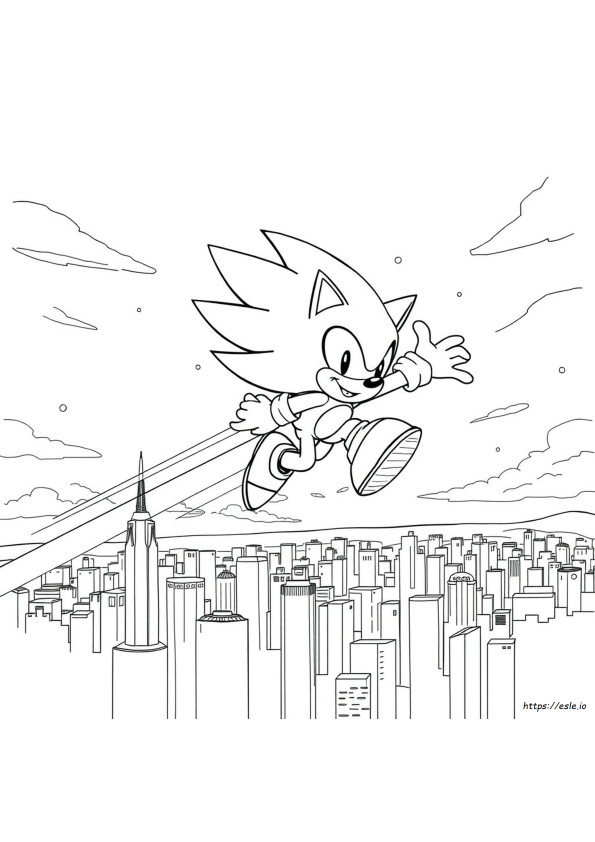 Coloring Pages Super Sonic Kolorowanka