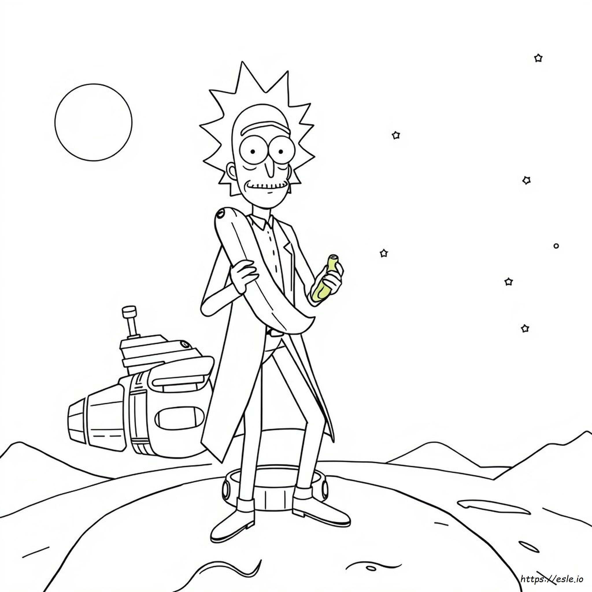 Pickle Rick Colouring Pages