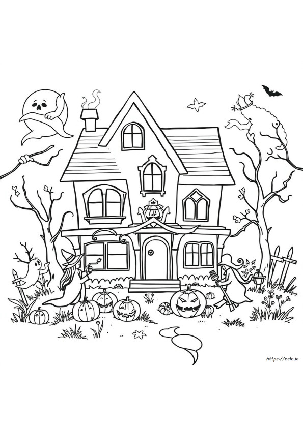 Lembar Mewarnai Halloween Untuk Orang Dewasa