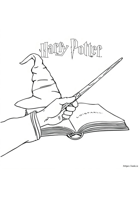 Gambar Mewarnai Tongkat Harry Potter