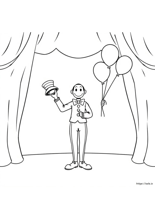 Gambar Mewarnai Mime