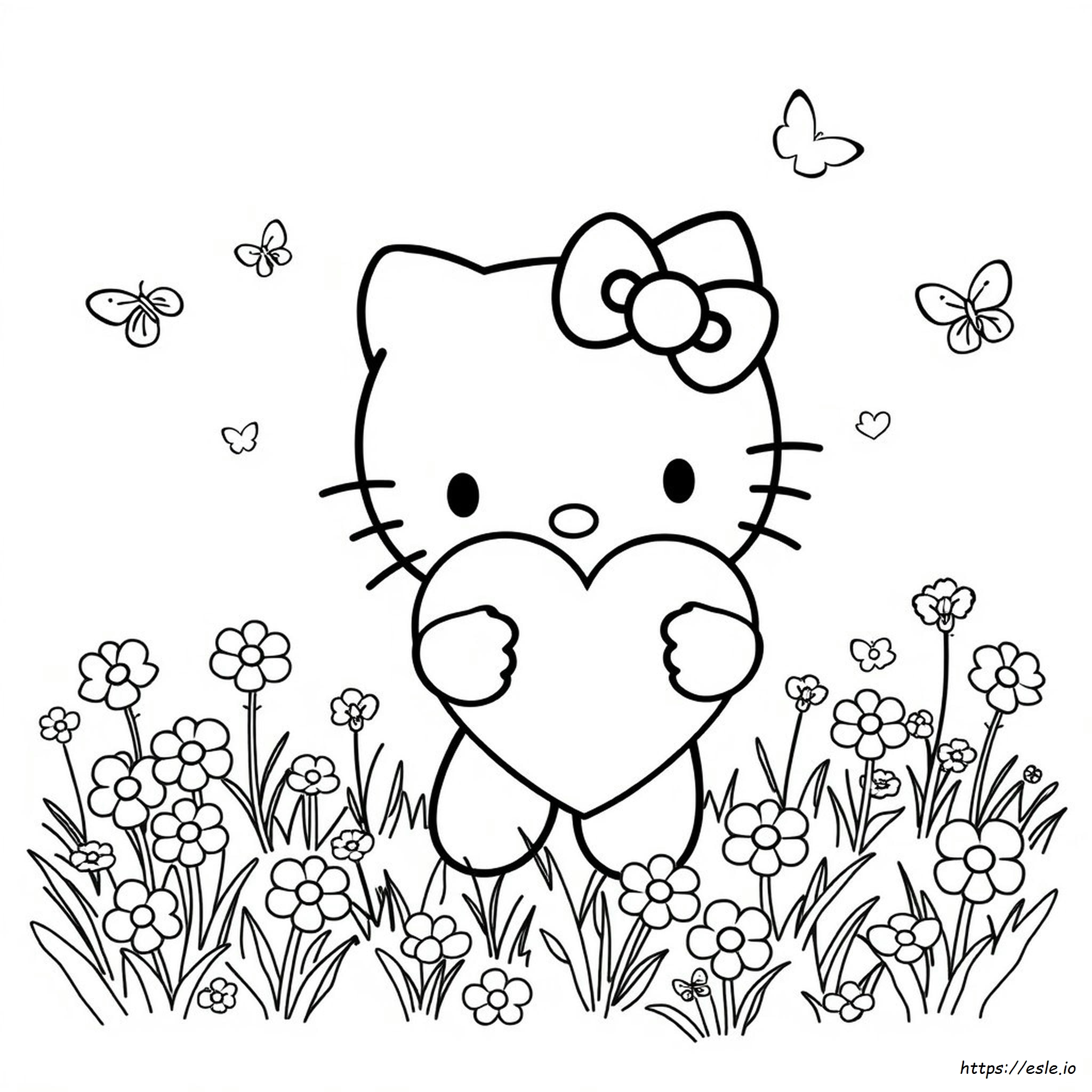 Hello Kitty Cuore: Disegni Da Colorare