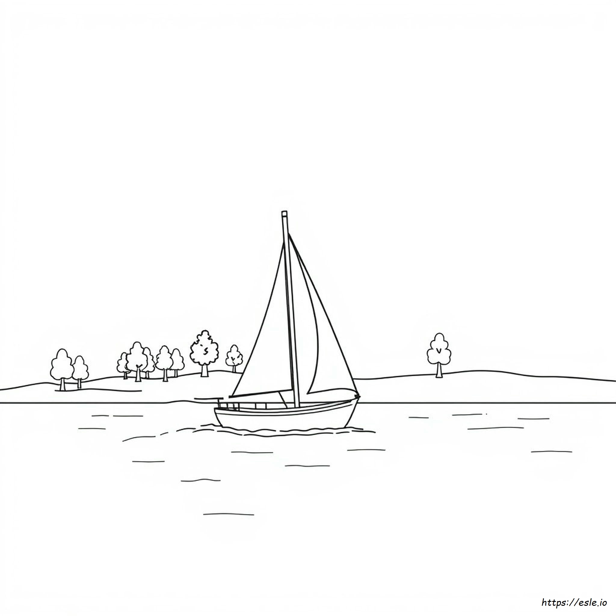 Sailboat Coloring Page Free