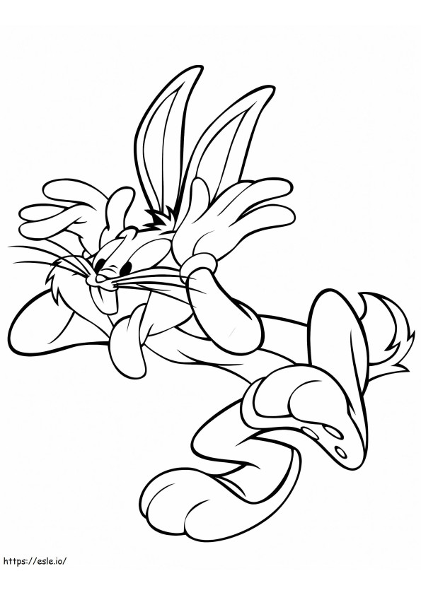 Grappige Bugs Bunny kleurplaat