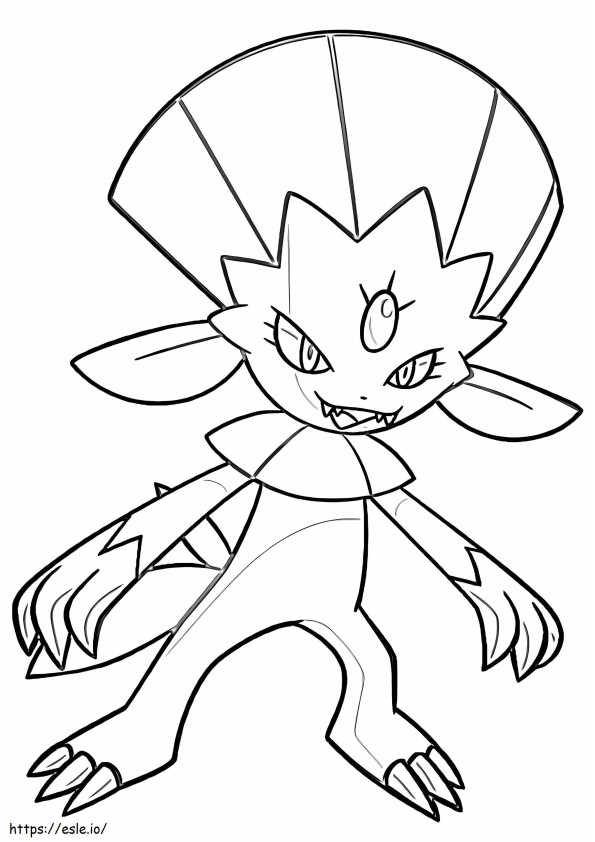 Weavile 10 coloring page