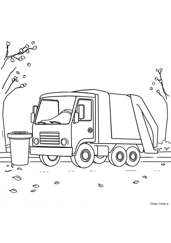 Truk Sampah Gambar Mewarnai Dapat Dicetak Gratis
