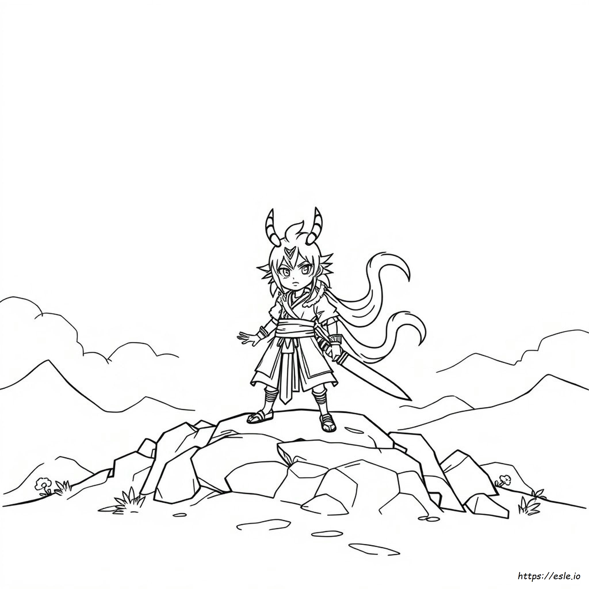 Sukuna Ausmalbild