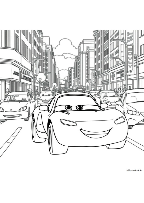 Gambar Mewarnai Mobil 2 Raoul Caroule