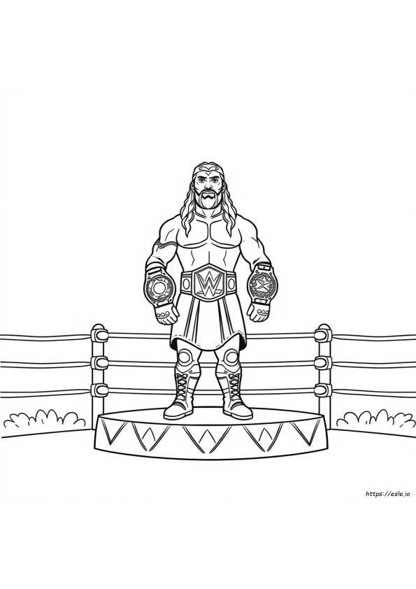 Mewarnai Gambar Roman Reigns