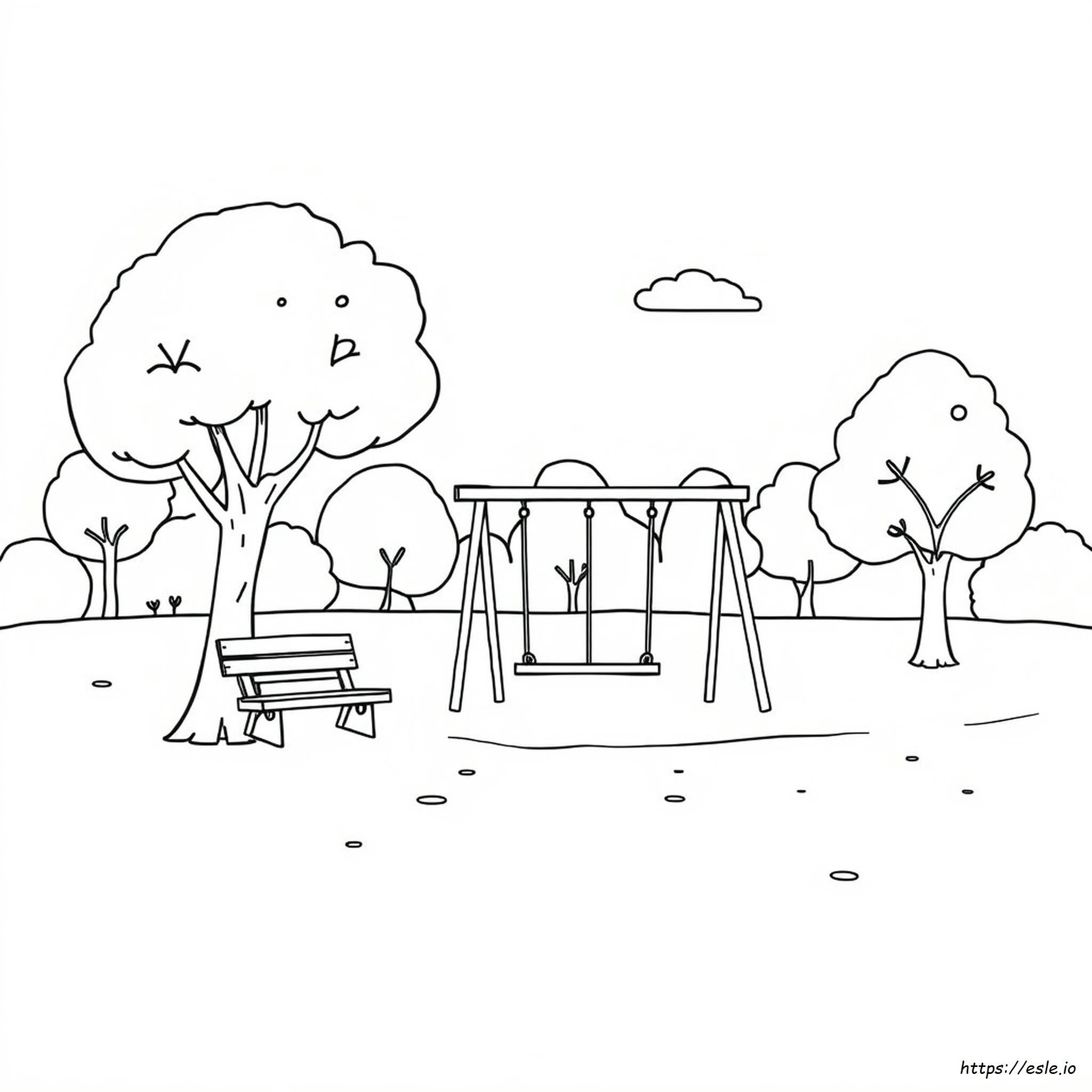 Coloring Page Of Park