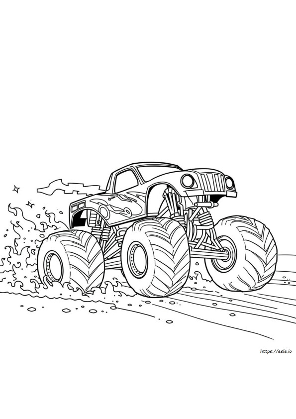 Halaman Mewarnai Monster Jam Grave Digger