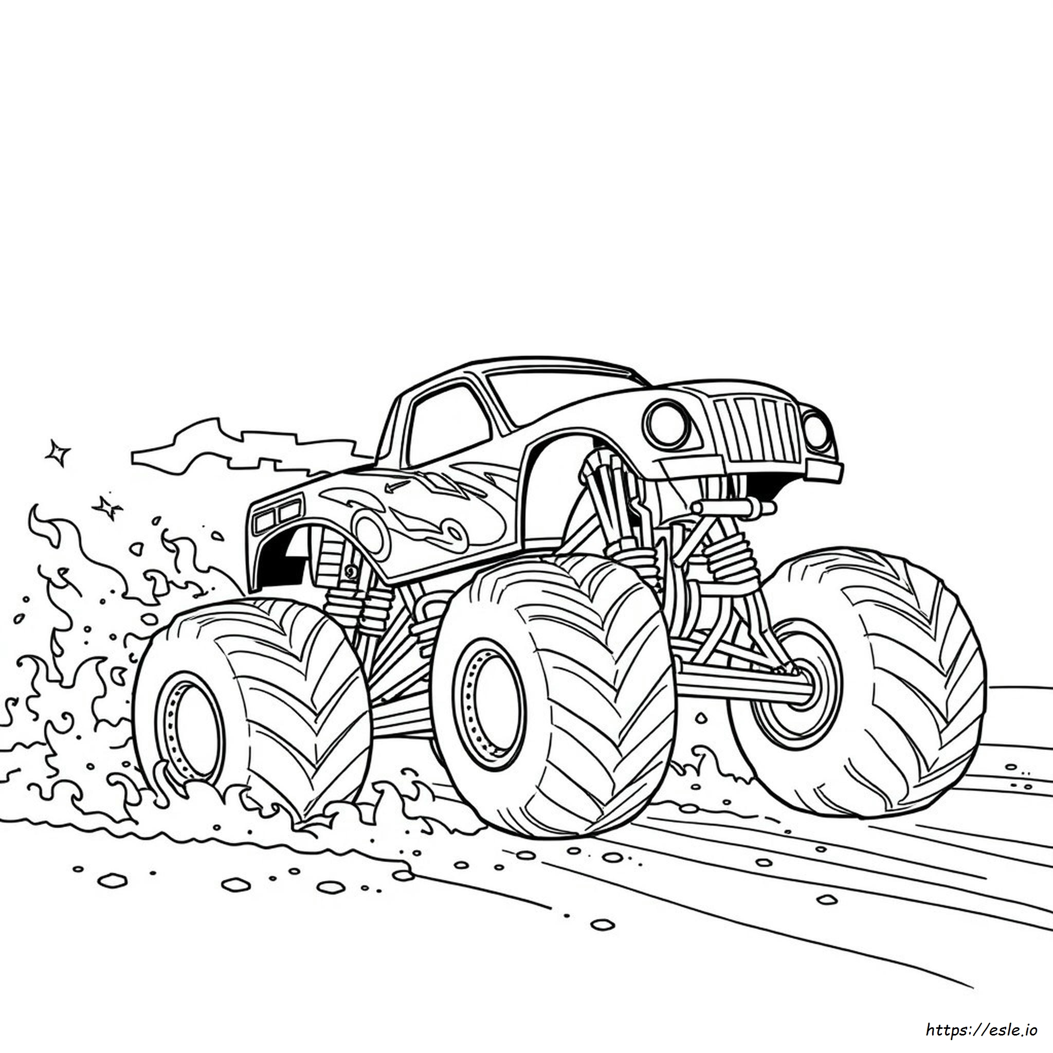 Disegni Da Colorare Monster Jam Grave Digger