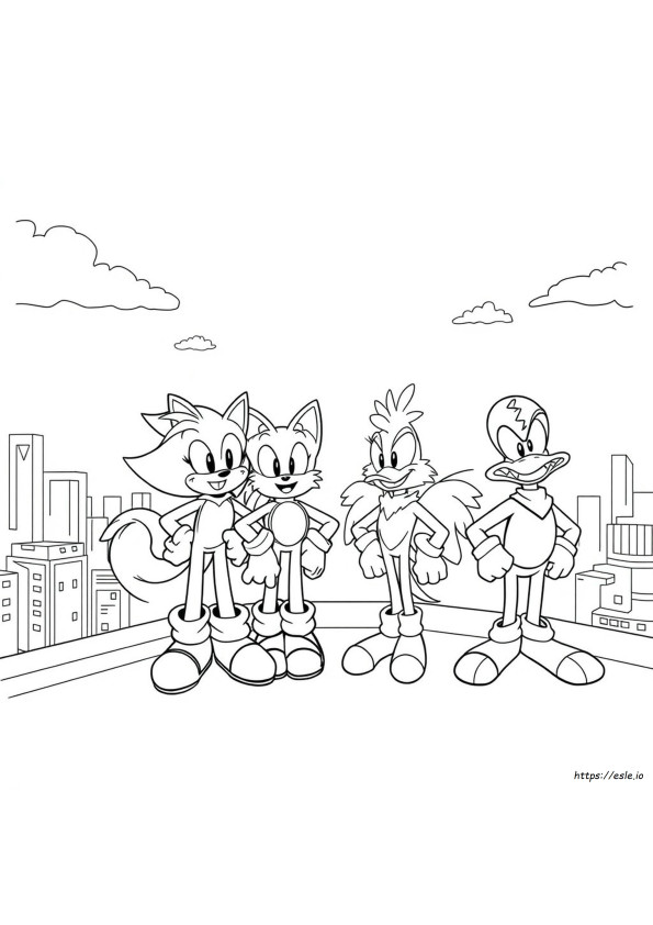 Sonic The Hedgehog And Darkwing Duck Coloring Pages All Characters