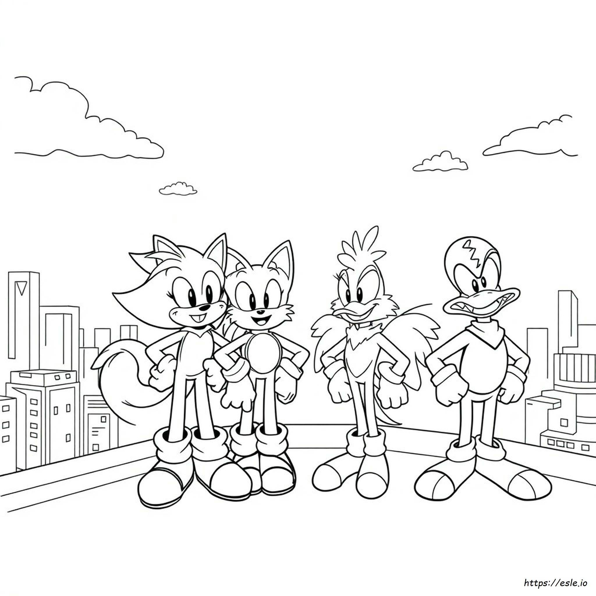 Sonic The Hedgehog Y Darkwing Duck: Dibujos Para Colorear De Todos Los Personajes