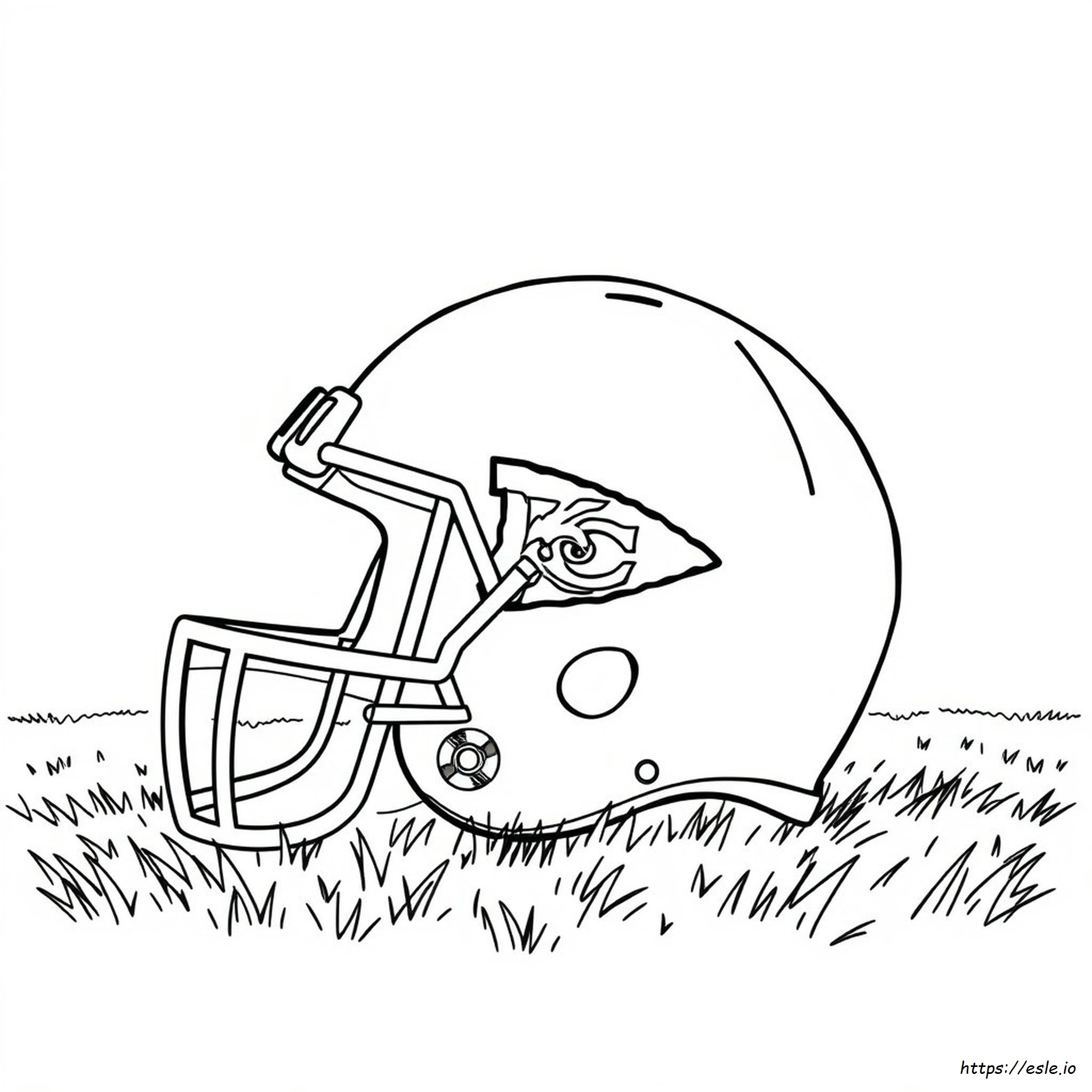 Casco De Fútbol Americano De Los Chiefs Para Colorear