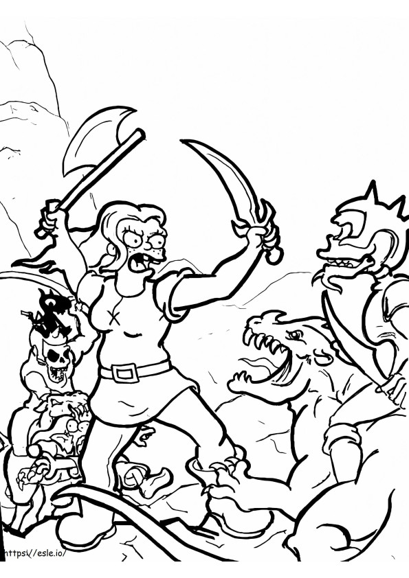 Angry Queen Bean coloring page