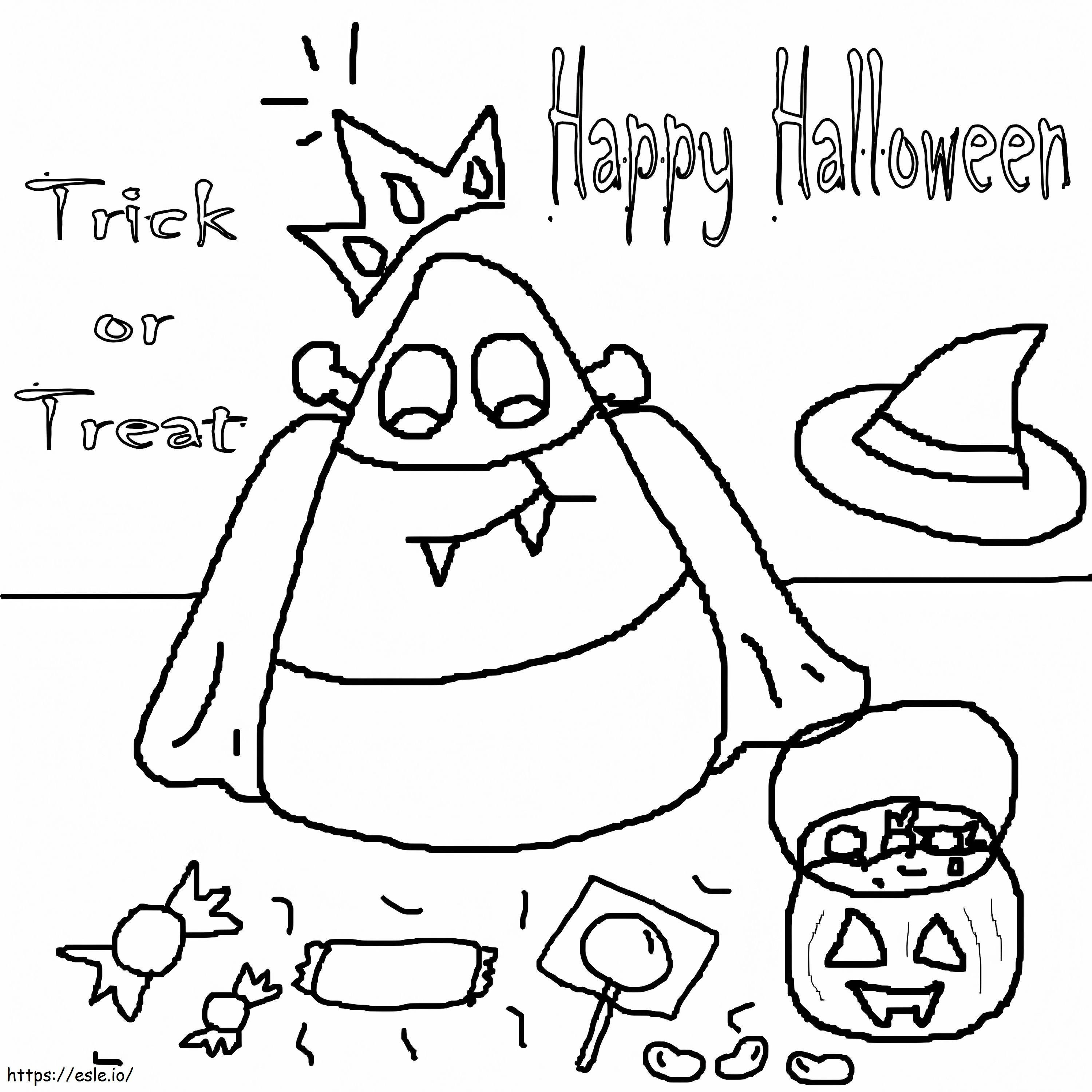 Animated Candy Corn coloring page