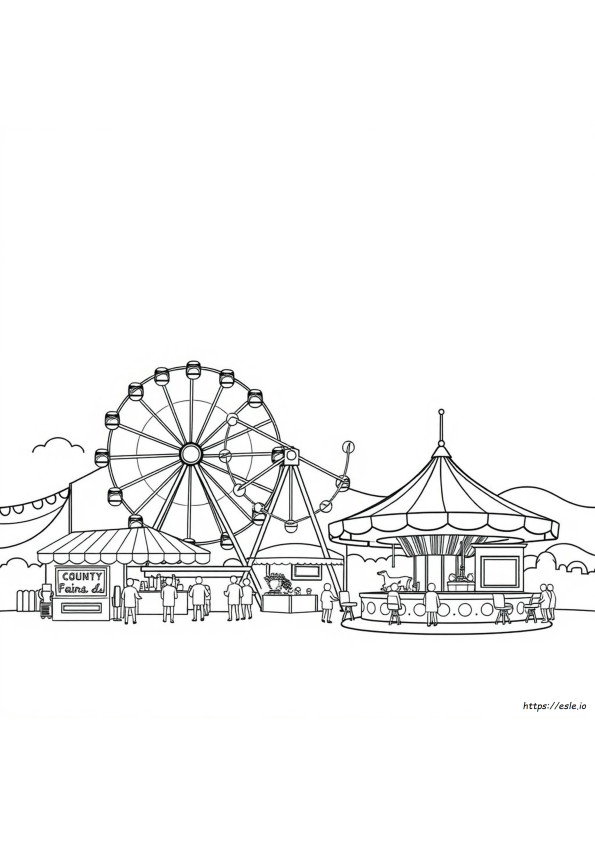 Printbare Provinciale Kermis Kleurplaten