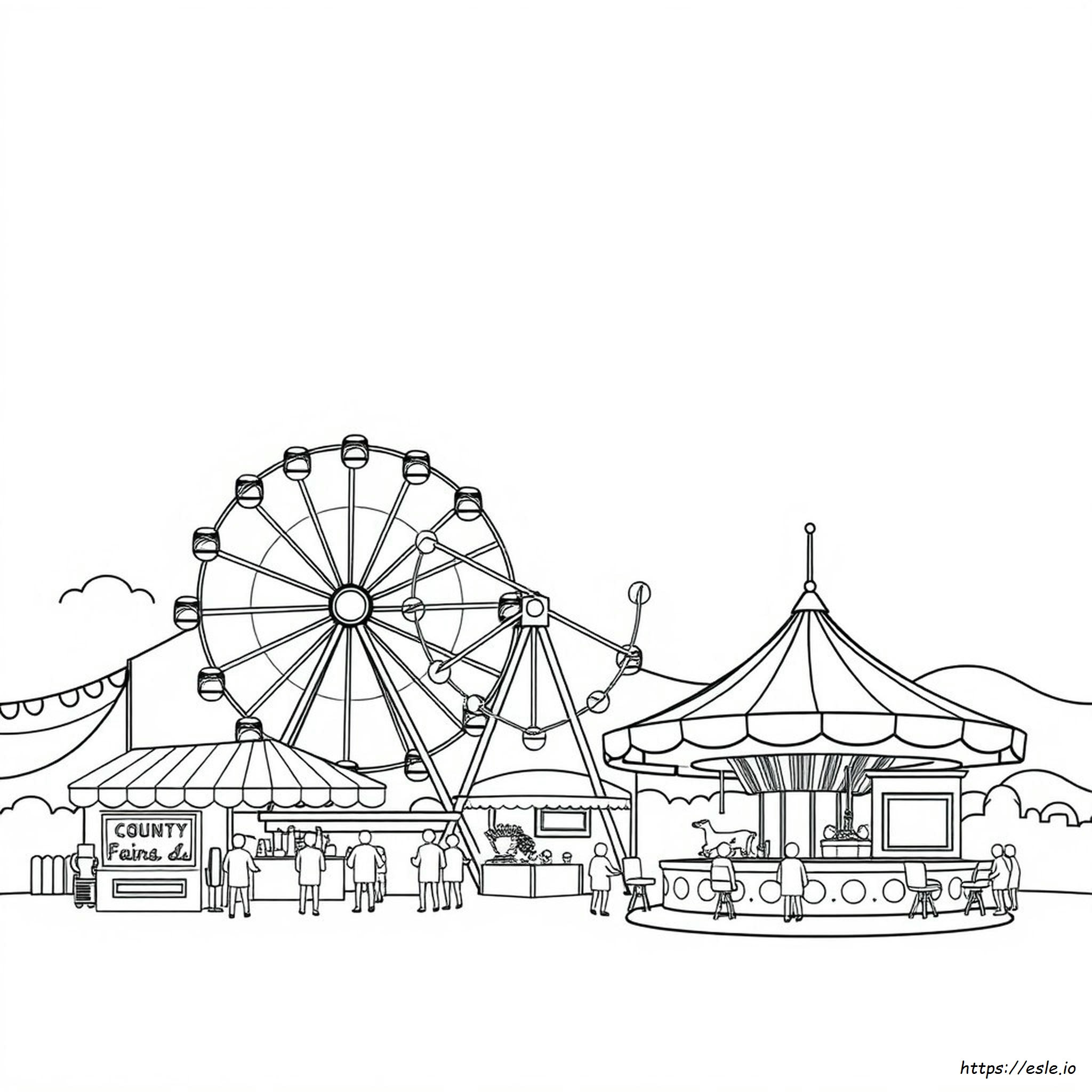 Printable County Fair Coloring Pages