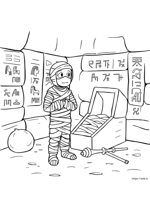 Múmia Para Colorir