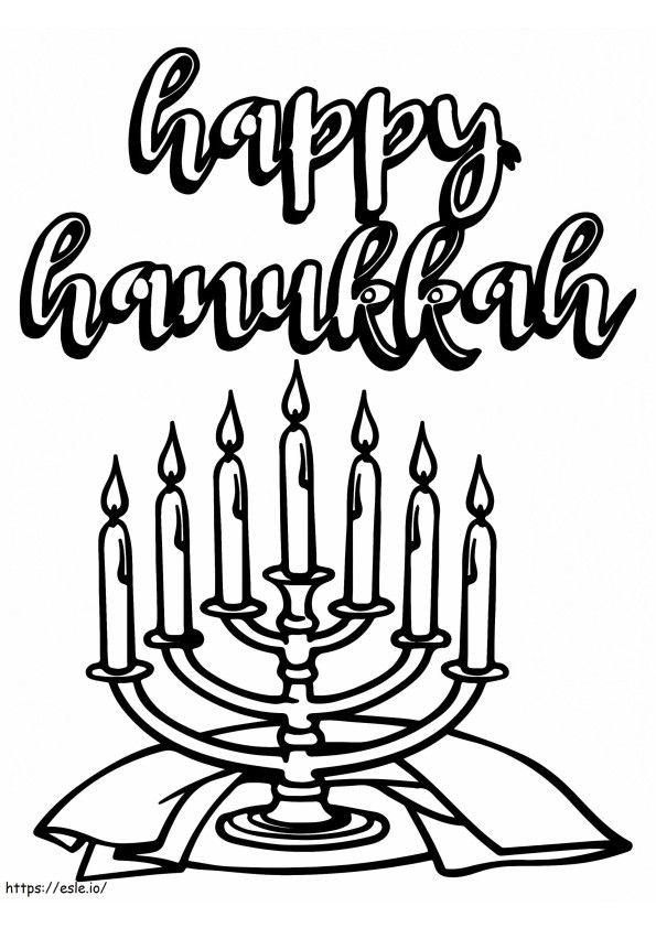 Felice Hanukkah stampabile 1 da colorare