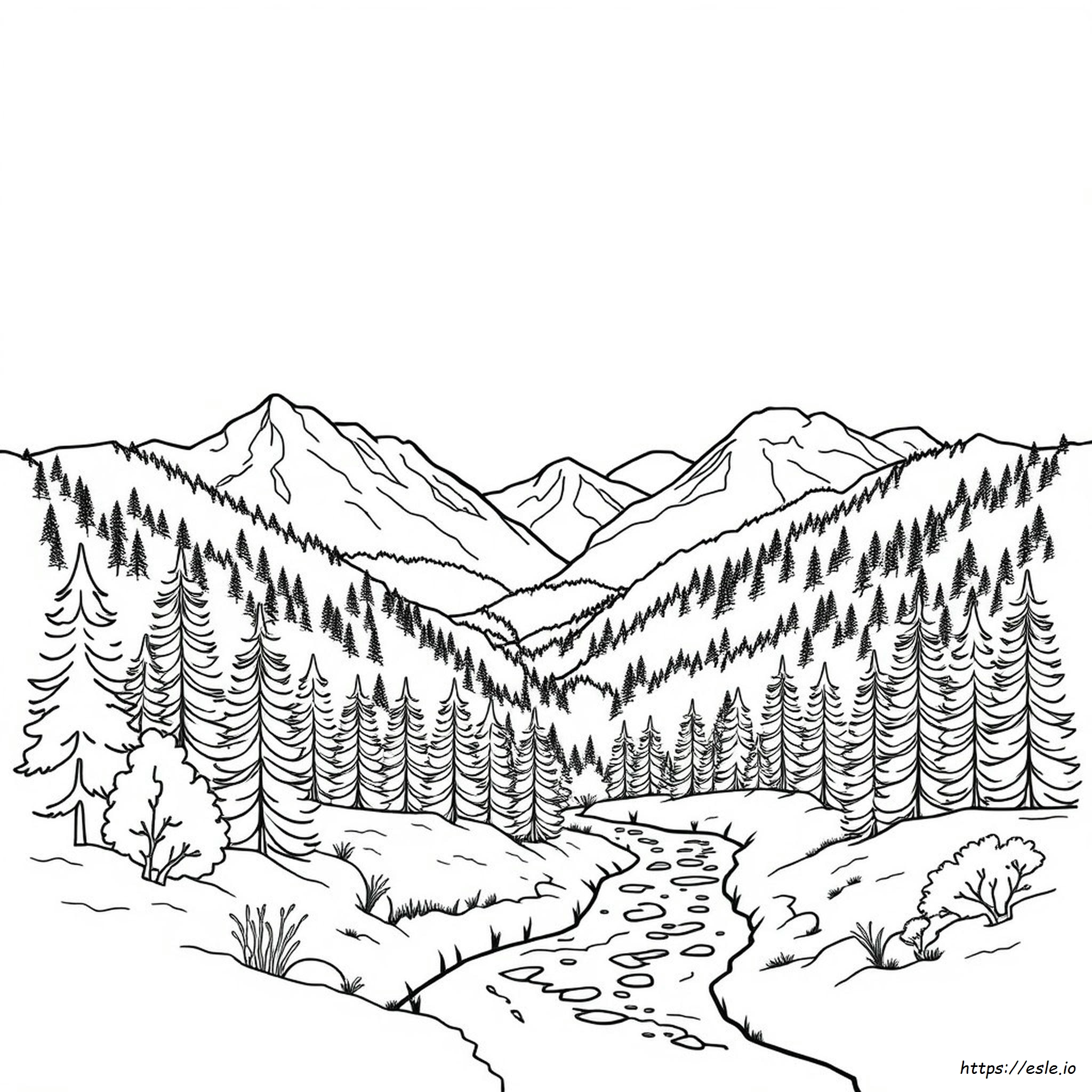 Great Smoky Mountains Coloring Page