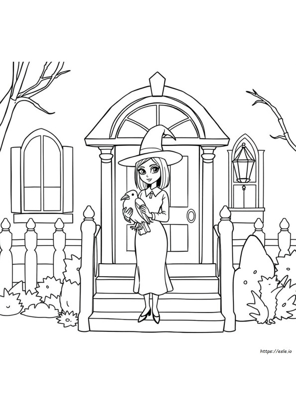 Lembar Mewarnai Wednesday Addams