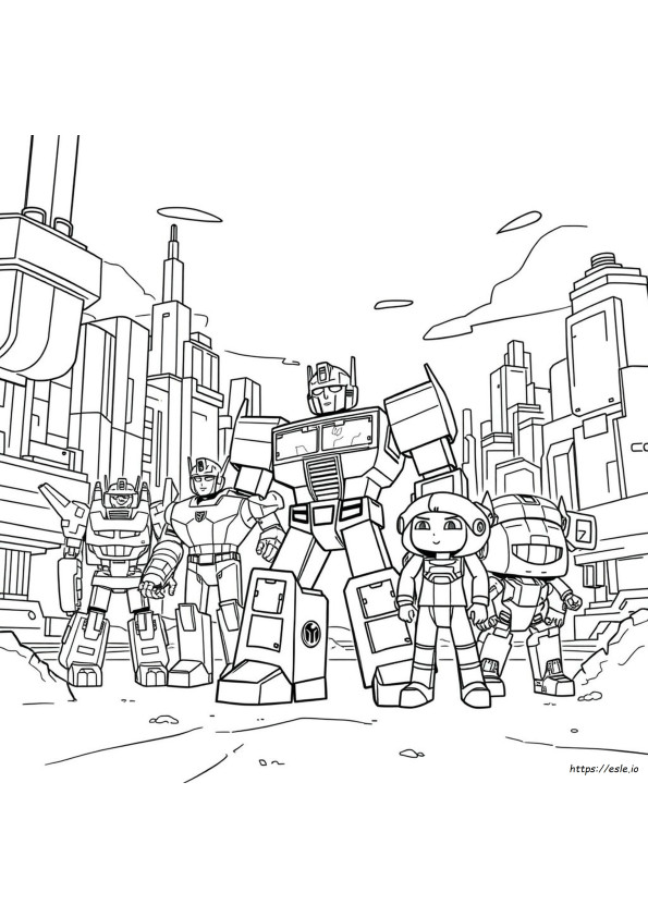 Optimus Prime Rescue Bots Coloring Pages