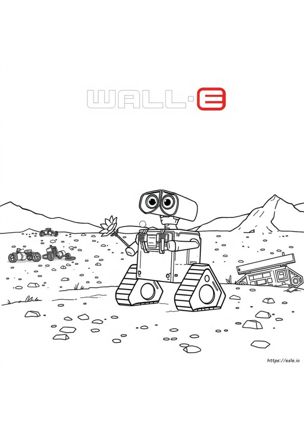Wall E Gambar Mewarnai Dapat Dicetak Gratis