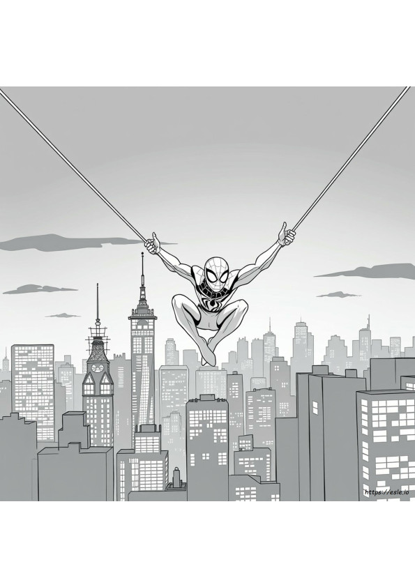 Miles Morales Spider Man Coloring Page
