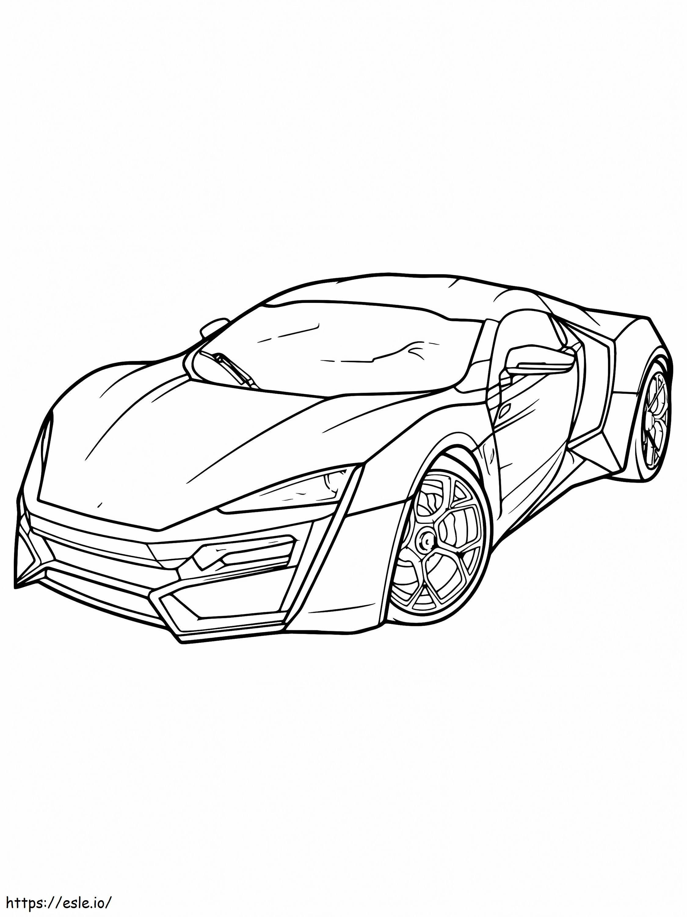 Coloriage Conception de super voiture brillante à imprimer dessin