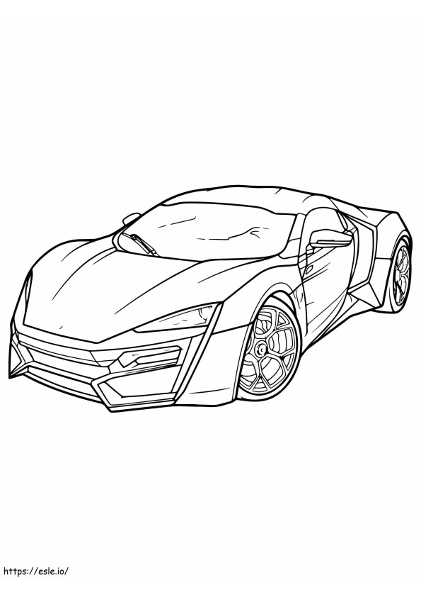 Brilliant Super Car Design coloring page