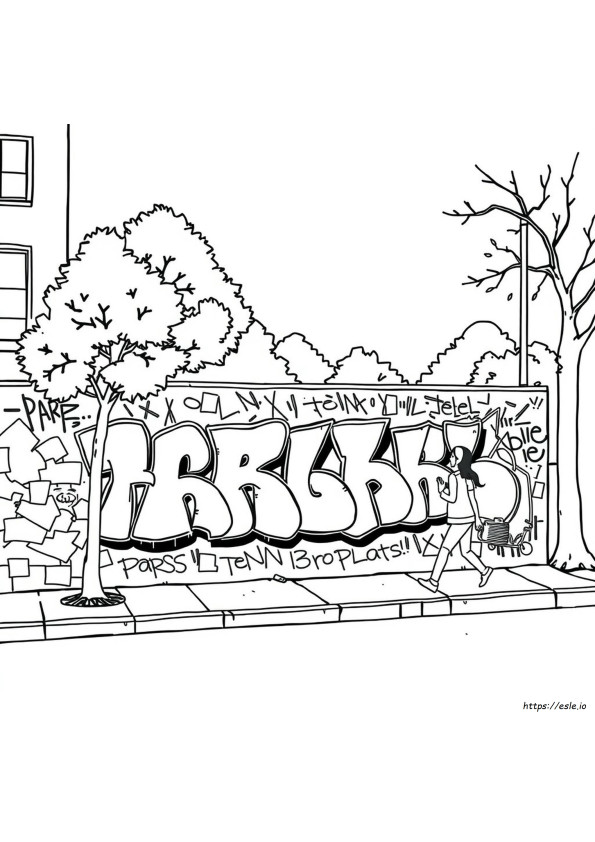 Printable Street Art Graffiti Coloring Pages