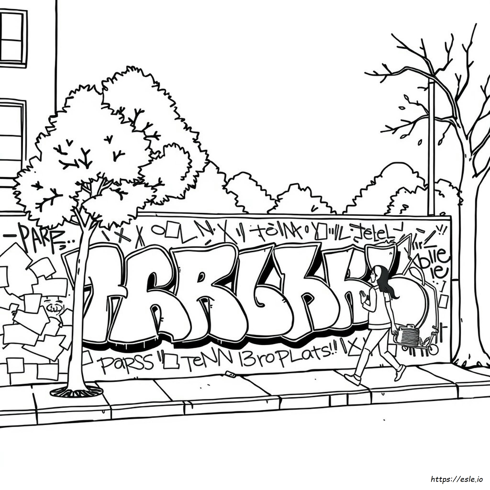Disegni Da Colorare Di Graffiti Street Art Stampabili