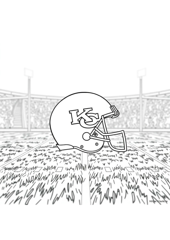 Kansas City Chiefs Kask Futbolowy Kolorowanka