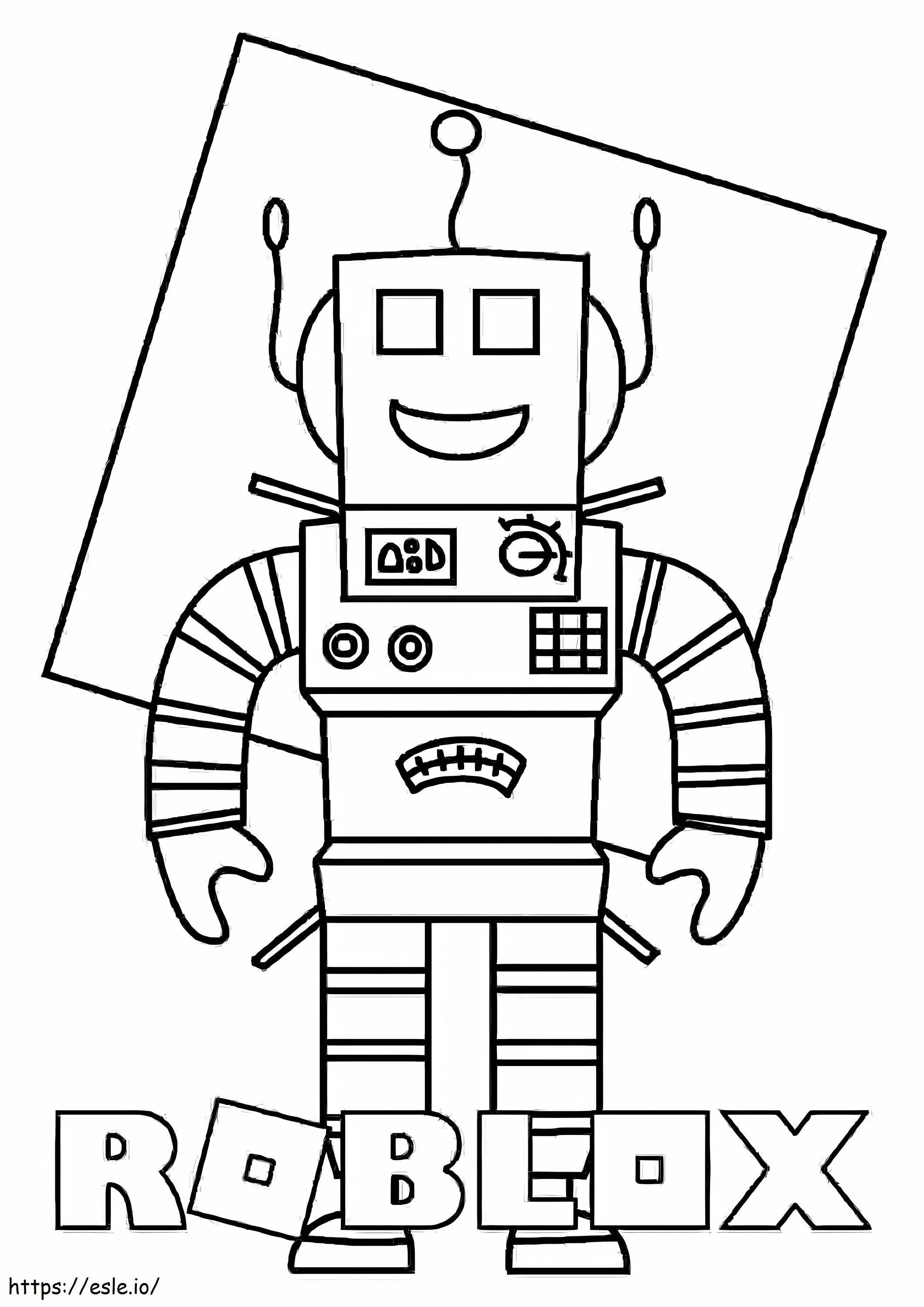 Coloriage Robot Guy Roblox Drôle à imprimer dessin