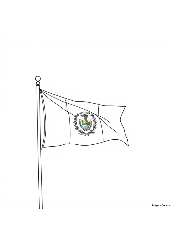 Flag Of Guatemala Coloring Page