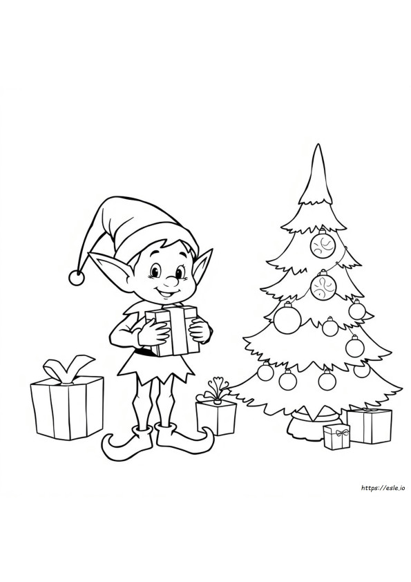 Free Printable Christmas Elf Coloring Pages